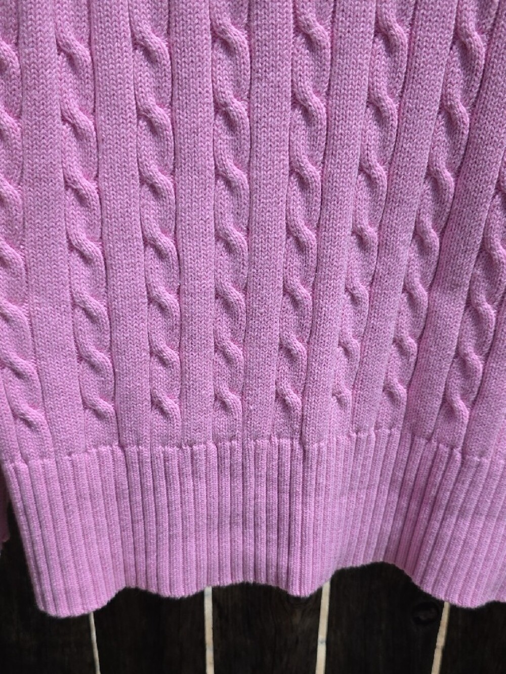 Vintage 90s Old Navy Pink 100% Cotton V-neck Sweater XXL Made in Hong Kong‎ Rare - Picture 6 of 14